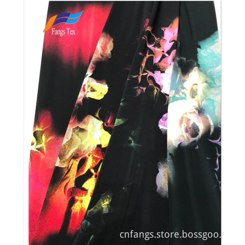 Knit Printed Polyester Spandex Fleece DTY Fabric
